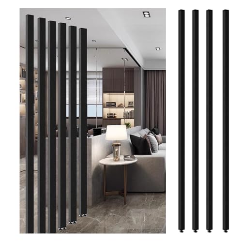 Biombo de suelo a techo para baño, estudio, apartamento, 100-230 cm, ajustable, elegante pared divisoria, paravent, 4 raíces, 140 cm