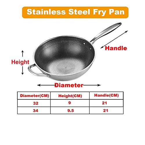 Wok de acero inoxidable antiadherente 34 cm miniatura 4