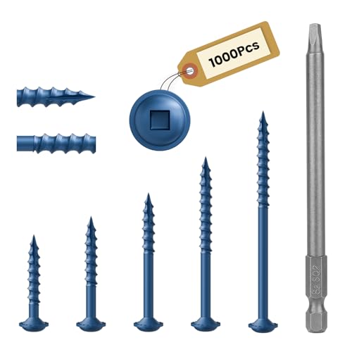 Kryonix Kit de 1000 Tornillos para Agujeros en Bolsillo, 5 Tamaños #8 miniatura 1