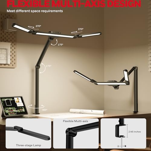 Honeywell HJ3B Sunturalux LED Clamp Desk Lamp for Computer Architect - image 5