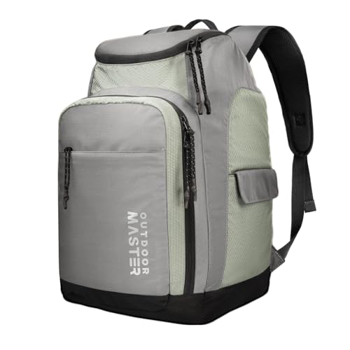 Outdoor ski boot bag with helmet compartment
