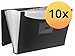 Produktbild ELBA 400104381 Fächermappe Urban 10er Pack aus Kunststoff DIN A4 12 Fächer blickdicht schwarz mit Gummibandverschluss
