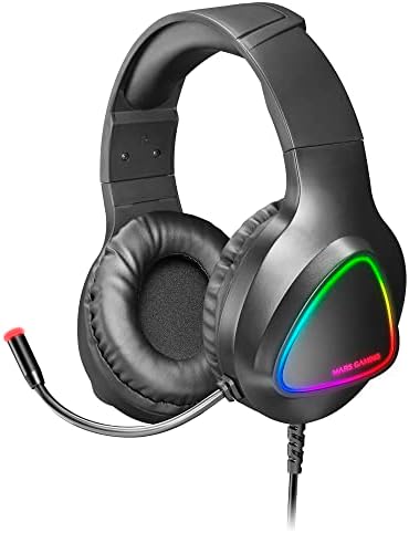 Mars Gaming MHHPRO, Gaming Headset Stand, 2x USB HUB and Bungee Mouse, White