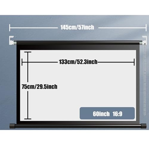 Pantalla de proyección manual 72 pulgadas 4:3 miniatura 7