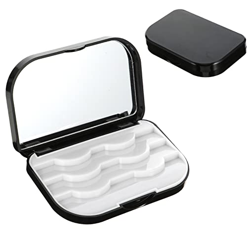 Eyelash Case Shmian Empty Eyelashes Storage Organizer Holder Case With Makeup Mirror Travel Pallet Lash Holder Display Can Store 3 Pairs #TOP6