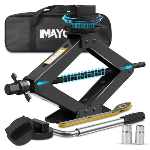 IMAYCC Kit de Tijera para Mercedes Benz con 2 Almohadillas de Goma, Gato de 2.5t, Elevador de Coche de Acero Resistente, Kit de Emergencia Portátil