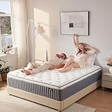 SNFPNE 14 Inch King Size Mattress in a Box, Memory Foam Hybrid Mattress for...