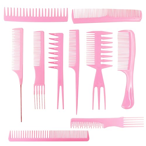 10 Pcs Professional Styling Comb Set - Coarse and Fine