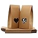 Bolsas Papel Kraft, 25 Piezas Bolsas Papel Regalo, Bolsa De Regalo De Fondo Plano, con Ventana En Forma De Corazón, para Bodas Y Fiestas (Marrón)