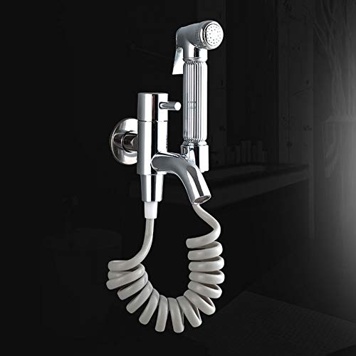 HBJWOV Stainless Steel Toilet Hand Held Bidet Faucet Sprayer Bidet Set Sprayer Guns Toilet Spray for Bathroom Self Cleaning Shower