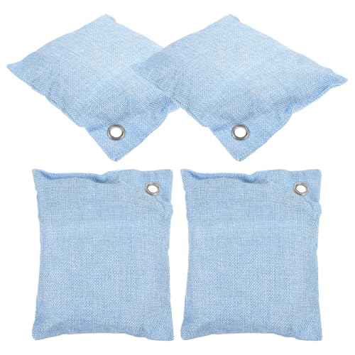 Alipis 4 Bolsas de Carbón de Bambú Activado para Eliminar Olores y Humedad, Hechas de Tela de Lino y No Tejida, Ideales para Purificar Aire en Casa y Coche