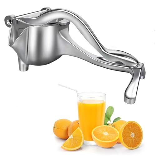 Image of 2026 Upgrade Hand Juicer Press, Heavy Duty Manual Fruit Juice Squeezer with Ergonomic Grip, V-Shaped Filter for Pouring,Detachable Design for Citrus, Pomegranate, Lime, Orange