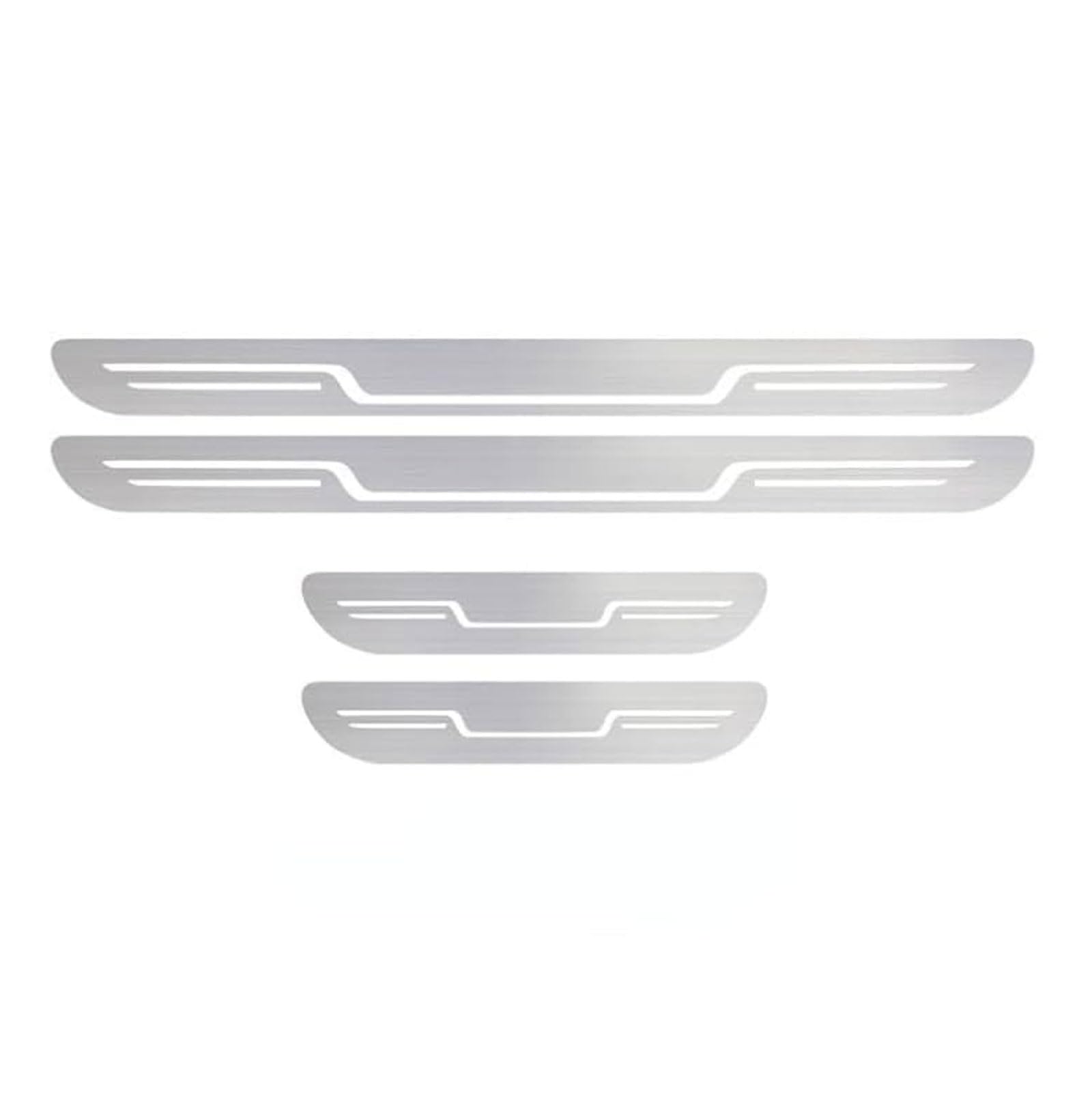 VYWPTOWSX 4 Pcs Car Door Sill Kick Plates for BMW X1 iX1 U11 2022 2023 2024, Stainless Steel Kick Plate Cover Welcome Threshold, Car Accessories,Silver brushed