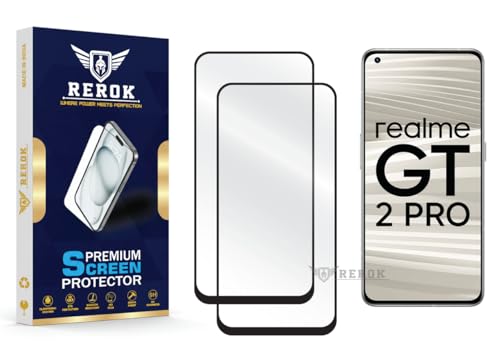 Image of Gorilla Tempered Glass Screen Protector Compatible with Realme GT 2 Pro [Pack of 2] | Edge-to-Edge, Bubble-Free, Case Friendly, Easy Installation Kit