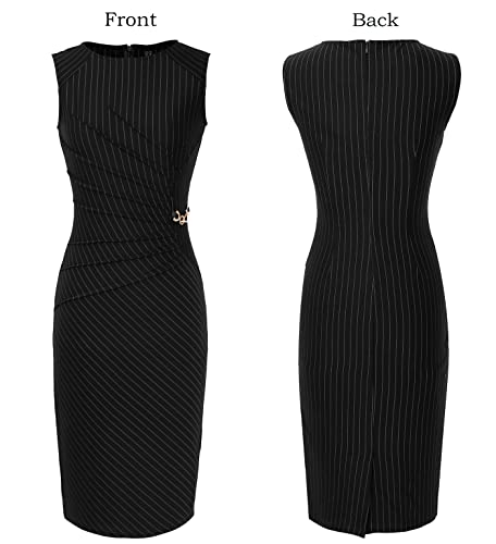 VFSHOW Womens Elegant Ruched Work Business Office Cocktail Party Sheath Dress3