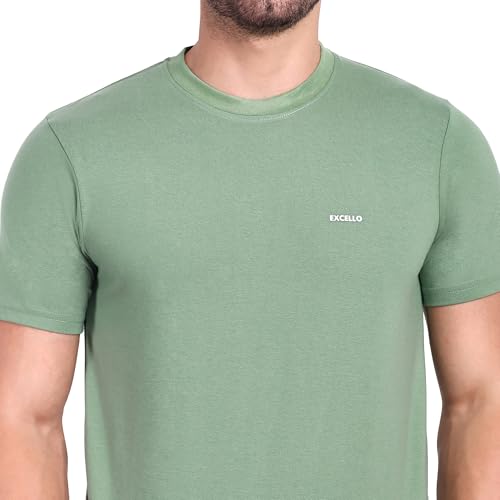 Image of EXCELLO Men's 100% Pure Cotton T-Shirt || Super Soft, Breathable, Premium Material.