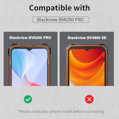 HidWee Schutzfolie Kompatibel mit Blackview BV6200 Pro/ BV6200 Plus / BV6200 für Panzerglas, 2 Stück 9H Härte Schutzglas, Anti-Kratzen Displayschutzfolie, HD Clear Panzer Schutz Glas, Anti-Bläschen