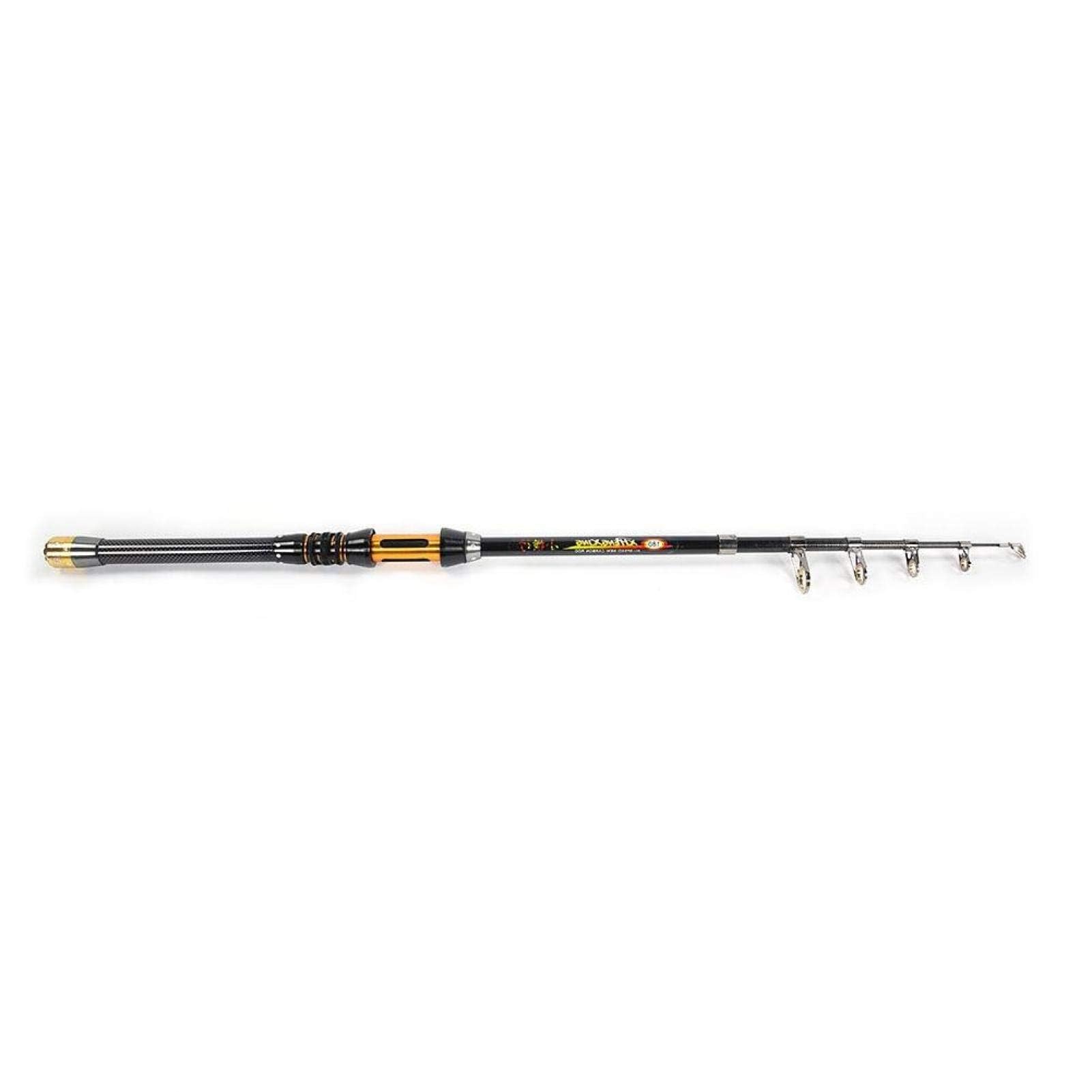 Canna da Pesca Telescopica 1.8M in Carbonio con Anelli in Ceramica per Mare e Lago Pesca Sportiva Outdoor Portatile Compatta