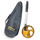 YS YUSON 6 Inch Measuring Wheel in Feet with Canvas Bag - Telescopic Folding Distance Roller Up to 10,000Ft, ±0.3% High Accuracy, Mechanical One-Key Reset for Construction, Landscaping & Surveying