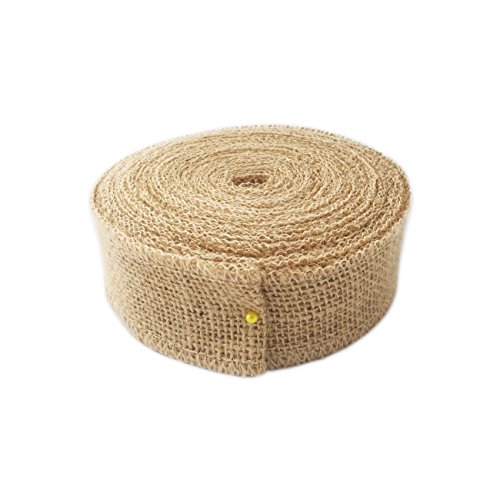 Lwr Crafts Natural Burlap Ribbon 32 Feet (1 2/3") #TOP1