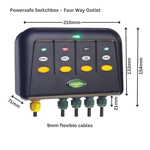 Blagdon 1040228 Powersafe Garden & Pond Safe Weatherproof Electrical Switch B...