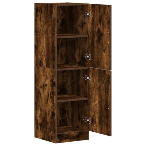 Teenpull Smoked Oak Kitchen Cabinet, 38x41.5x131.5 cm Engineered Wood, Versatile Pantry Storage Unit with Doors, Adjustable Shelves, Buffet Cabinet for Home, Office - Image 5