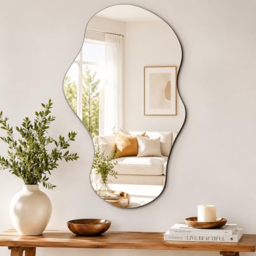 PERFNIQUE Irregular Wall Mirror Asymmetrical...