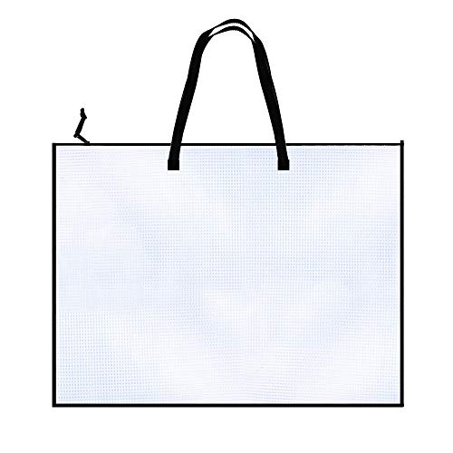Opret 2 Pack 19X25 Inch Art Portfolio Bags, Posters Storage Bag With Zipper And Handle Vinly Mesh Folder Organizers For Bulletin Boards, Artworks, Charts And Teaching Material #TOP6