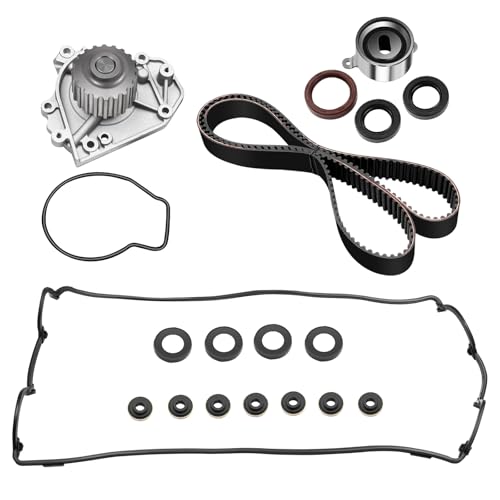 ECCPP Timing Belt Kit with Water Pump Compatible 1996 1997 1998 1999 2000 2001 For Acura Integra l4 1.8L 1997 1998 1999 2000 2001 For Honda CR-V l4 2.0L TS26184 ITM184 135-1400