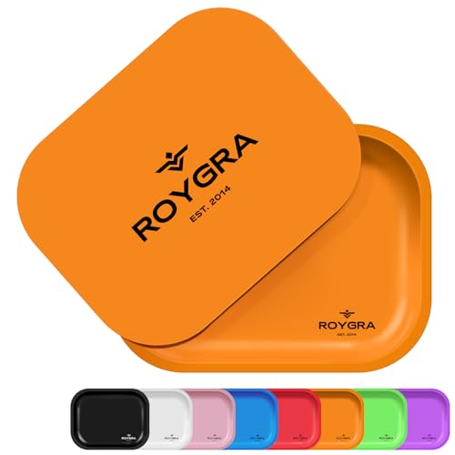 Image of roygra Rolling Tray with Magnetic Lid, Tabletop Display Storage Decor Tray