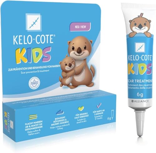 KELO-COTE KIDS Silikon-Narben-Gel 6g für Babys ab 3 Monate, bei Narben nach Verletzungen, Verbrennungen, chirurgischen Eingriffen und erhabene, wulstige Narben wie hypertrophe Narben und Keloide