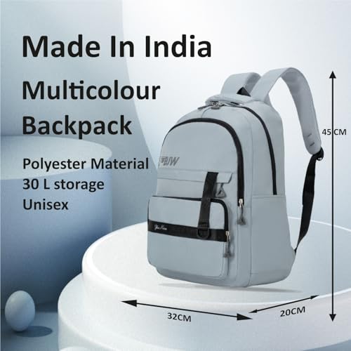 Image of Tinytot 30 Litre Japanese Korean Style School Bag Water-Resistant Laptop & Travel Backpack - Unisex Large 18 Inches Multipurpose Student Backpack for Boys & Girls, Men & Women