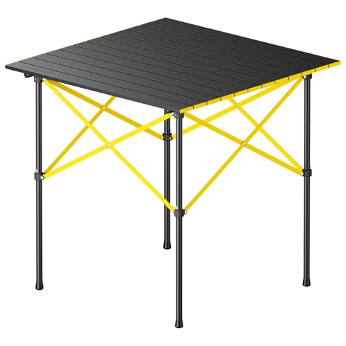 Image of FanttikOutdoor Zeta V11 Pro Camping Table, Portable Folding Roll Up Table with Lightweight Aluminum Top & Carry Bag for Camping, BBQ, Tailgating Party, Picnic, Backyard, Large