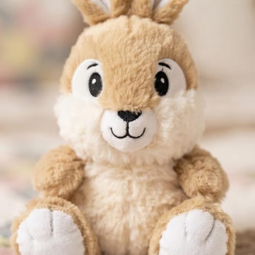Image of Bunny Rabbit Soft Toy 30 CM | Ultra Soft Plush Stuffed Animal for Kids, Boys & Girls | Cute Bunny Teddy for Baby | Cuddly Plush Toy | Birthday Gift | Nursery Room Decor | Brown & White