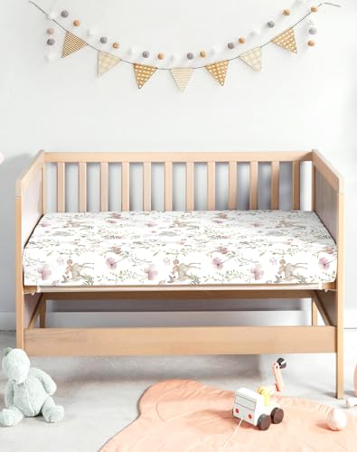 Image of Pack and Play Sheets 2 Pack, Fitted Jersey Knit Mini Crib Sheets for Baby Boys and Girls, Compatible with Graco Pack N Play and Mini Crib Mattress (Daisy Check, Pack N Play /Mini Crib Sheets)