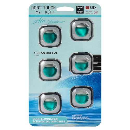Image of Car Air Freshener Vent Clip 6 Pack 4ml Each Up to 180 Days Long Lasting Scent Odor Eliminator for Women Men(Ocean Breeze)
