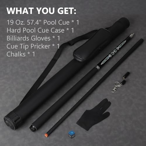Taco de billar profesional con estuche rígido 13mm punta miniatura 7