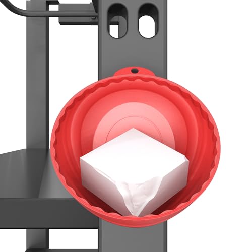 HAIRUNFU Gym Chalk Bowl Multi Position Chalk Holder Weight Lifting Magnetic Chalk Bowl for Convenient Workouts (Red)