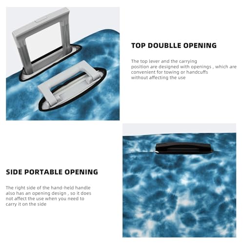 Blue Tie Dye Print Luggage Covers For Suitcase,Elastic Washable & Stretchable Suitcase Covers For Luggage, Anti-Scratch - Fits 18-32 Inch Luggage-No Luggage Included3