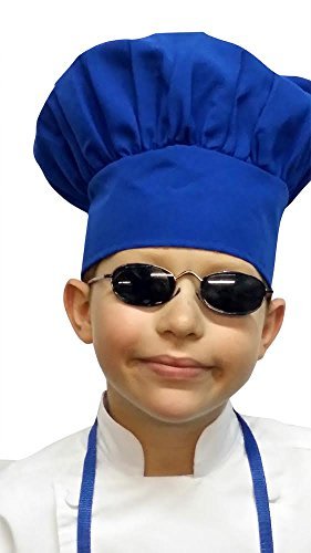 CHEFSKIN Chef Mushroom Hat Kids Children Blue Adjustable