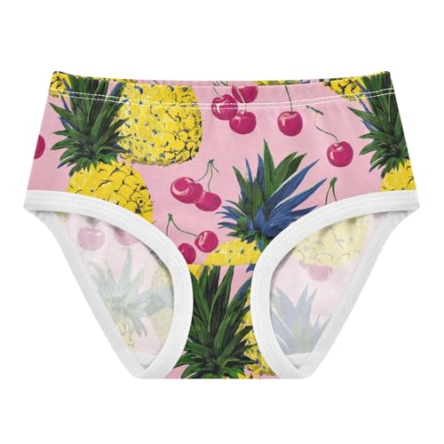 Wusikd Pineapples Girls' Underwear Cotton Pink Cherries Girls Briefs Soft Toddler Underwear 2T