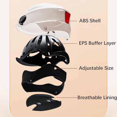 Casco scooter retro JATIBOSH resistente a rayos UV antiempañamiento 2