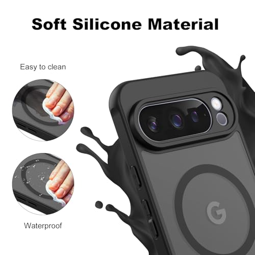 Image of Tobfit Magnetic Case for Google Pixel 10 Pro XL Phone Case, Soft-Touch, Shockproof, DustProof, Full Body Translucent Matte Back