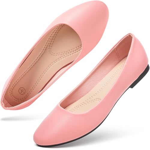 Image of Hash Bubbie Women's Flats Shoes Ballet Flats Dress Shoes Comfortable PU Leather Slip on Shoes for Women