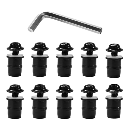 MUQIDA 10 PCS Motorcycle Windshield Bolts Screws Kit, Aluminum Alloy Motorbike Windscreen Body