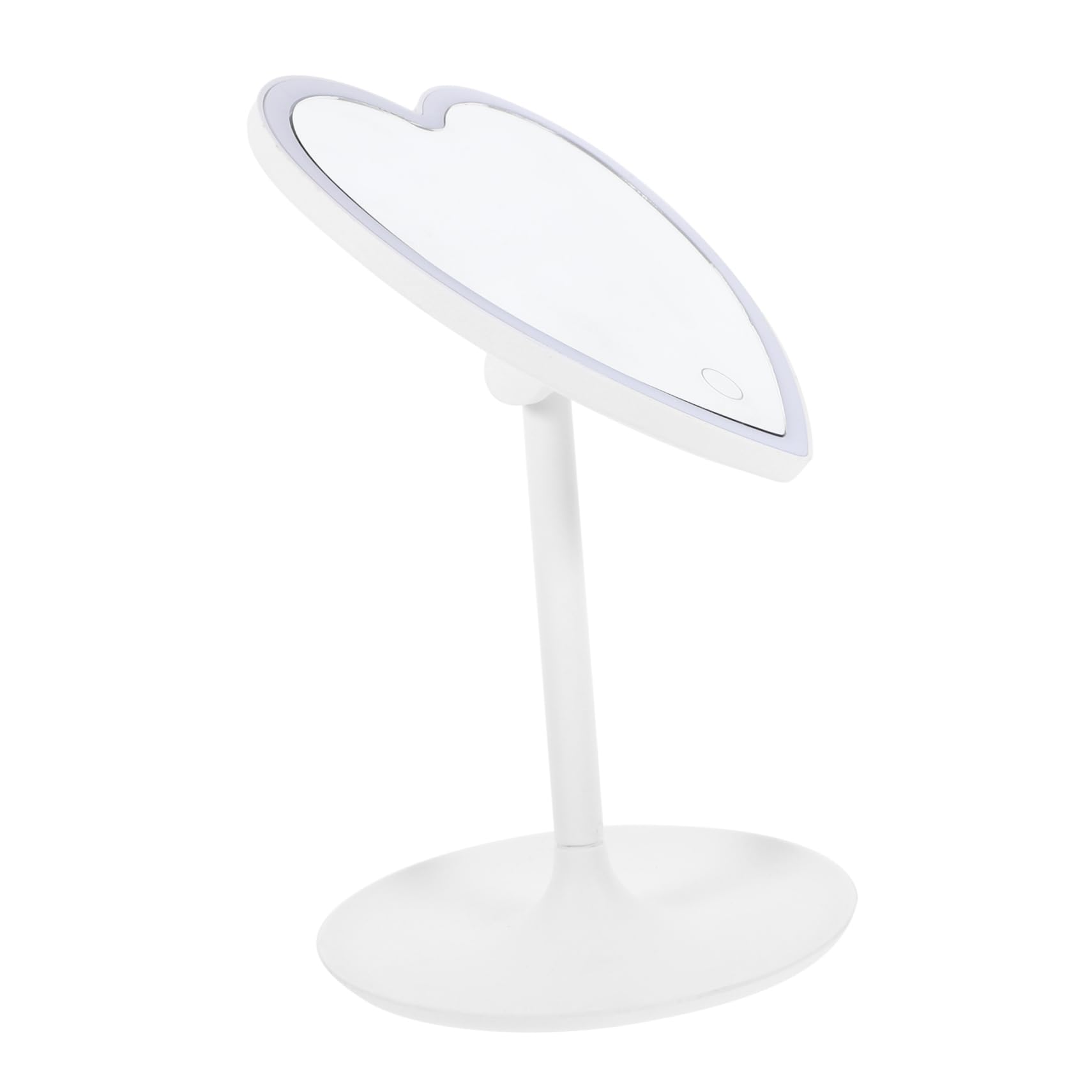 Miroir de maquillage verre haute définition LED cœur portable