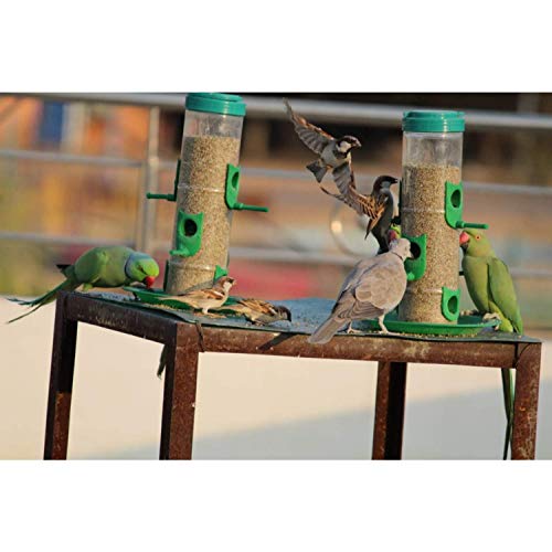 Image of Bird Feeder for Bird Food Small 2 Piece Green