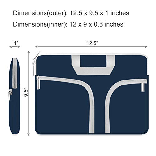 HESTECH Chromebook Case 11.6,Neoprene Laptop Sleeve Bag Computer Cover for 11\"-12.5 inch Macbook Air Acer r11 HP Stream Surface Pro Asus Lenovo c330 Dell Samsung Plus 3 Toshiba Google,Navy Blue