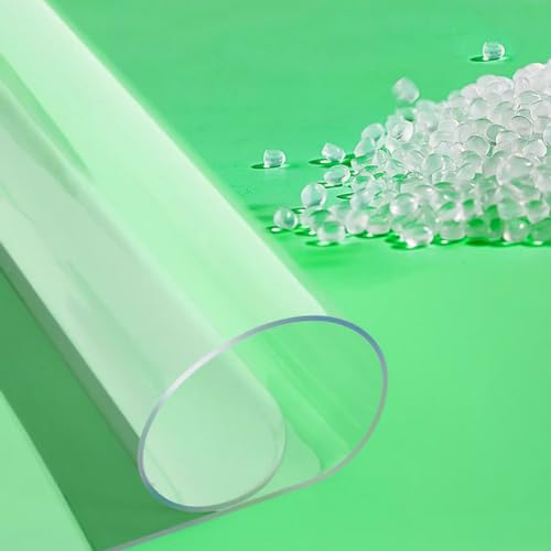 Nappe transparente PVC 2 mm souple imperméable 90x150 pour table basse et bureau