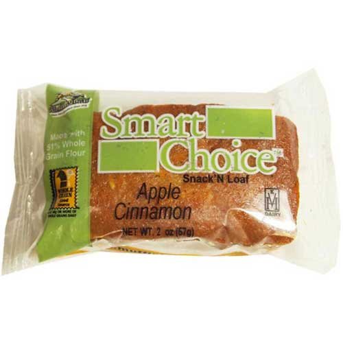 Smart Choice Wholegrain Apple Cinnamon Snack N Loaves, 2